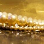 Gift for women - gold pearls