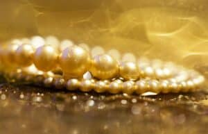 Gift for women - gold pearls