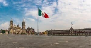 Vista panorâmica de Zócalo e Catedral - Cidade do México, México