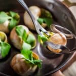 Escargot na pinça