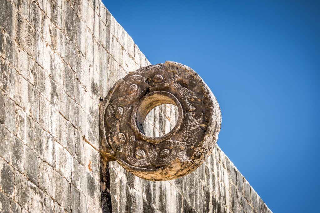 Aro de Pok-Ta-Pok em Chichen Itza - Yucatan, Mexico