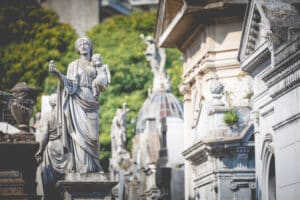 Monumento no Cemitério da Recoleta, Buenos Aires. Argentina